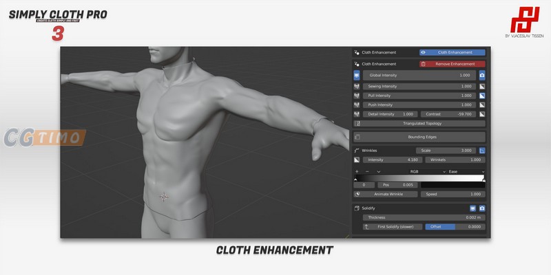 Blender插件-模拟布料生成插件 Simply Cloth Pro 3 Blender插件 第4张