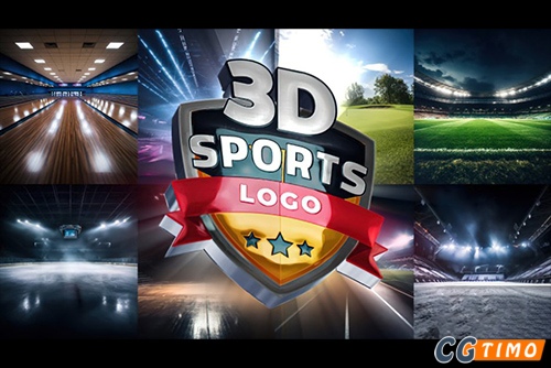 AE模板-三维体育竞技标志展示动画模板 3D Sports Logo Reveal