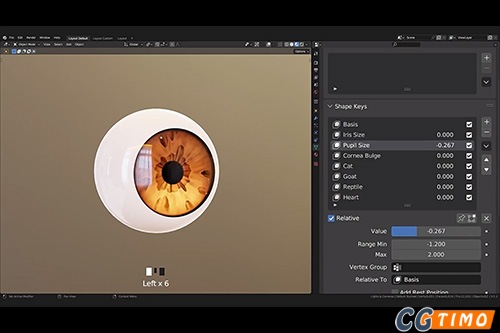 Blender预设-真实三维眼睛眼球资产预设 Tiny Eye V1.3