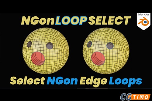 Blender插件-模型线条边缘选择工具 Ngon Loop Select V2.1.0