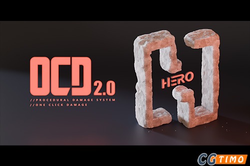 Blender插件-模型破坏损伤效果生成插件 OCD (One Click Damage) V1.8.2