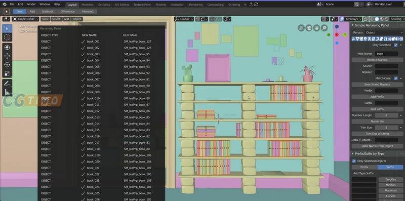 Blender插件-模型批量重命名插件 Simple Renaming Panel V2.0 Blender插件 第3张