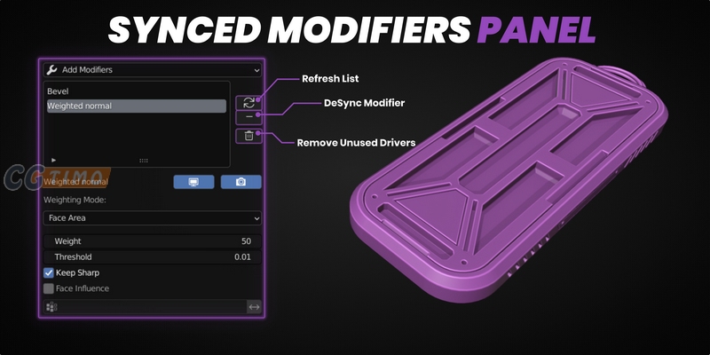 Blender插件-多模型添加修改效果 Synchronize Modifiers V2.2 Blender插件 第2张