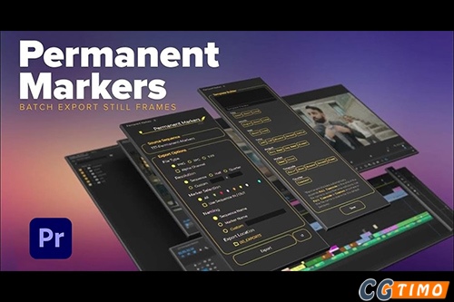 PR脚本-批量导出时间轴标记静帧图片脚本 Permanent Markers v1.0.3 汉化版 插件预设 第1张-CGtimo