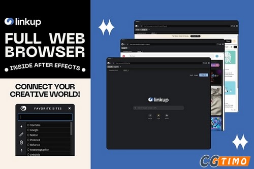 AE脚本-AE内置网页浏览器资料查找脚本 Linkup v1.5.0 附教程