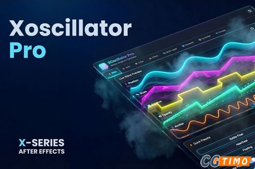 AE脚本-快速生成动态图形MG动画脚本 XOscillator Pro v1.0.0 汉化版 附教程