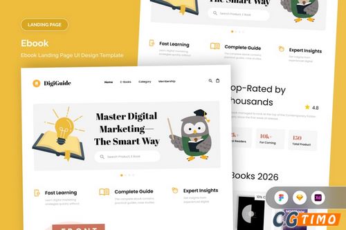 UI素材-DigiGuide – 数字营销电子书着陆页
