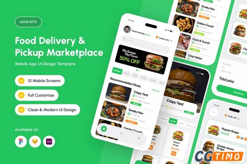 UI素材-Freshgo – 食品配送和自取平台应用