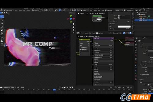 Blender预设-100个后期特效合成节点资产 MP_Comp V3.1.0