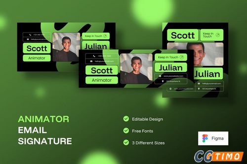 UI素材-动画师电子邮件签名