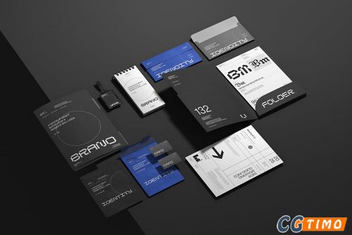 Mockups样机-极简文具标识模型套装