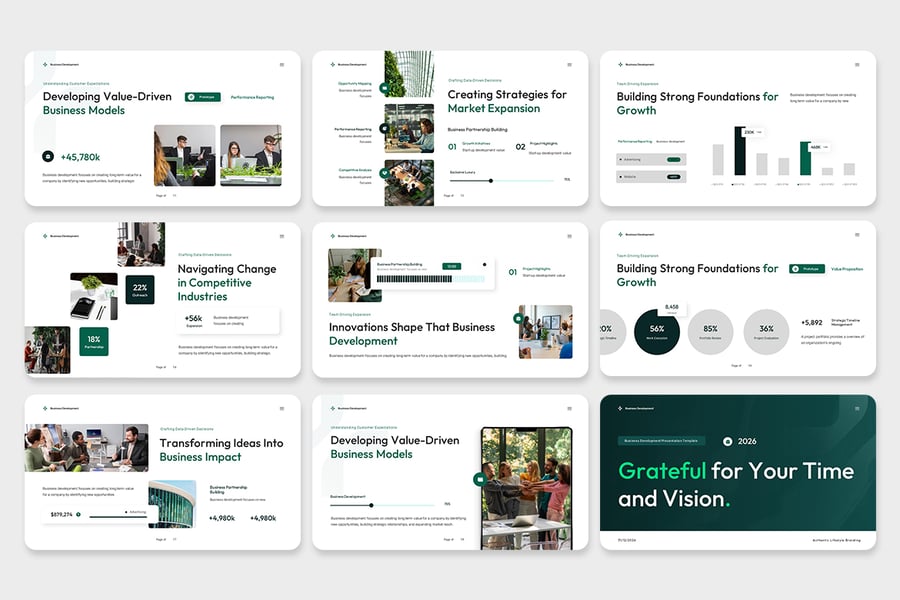 PPT模板-绿色商业价值 PPT模板 第3张-CGtimo