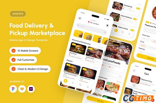 UI素材-Yumicio – 食品配送和自取平台应用