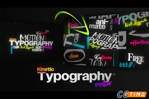 AE模板-自定义布局程序化3D动态文本制作模板 Kinetic Typography Maker 3D | Procedural Text Animation Engine for Custom Layouts No-Keyframes