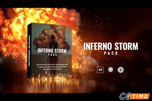 AE脚本-400个震撼冲击爆炸火焰烟雾电影游戏合成特效动画预设脚本 Inferno Storm Pack v1