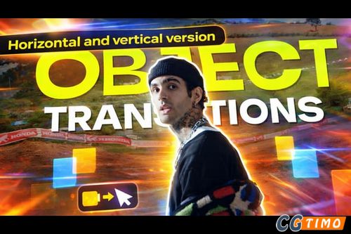 AE模板-前景抠像遮罩转场过渡动画特效模板 Mask Object Transitions || Horizontal and Vertical