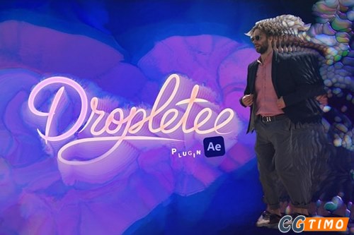 AE插件-液体流动扭曲拖尾动态视觉特效 Dropletee v1.0.8 Win汉化版 +使用教程