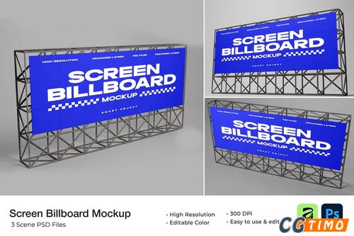 Mockups样机-屏幕广告牌模型