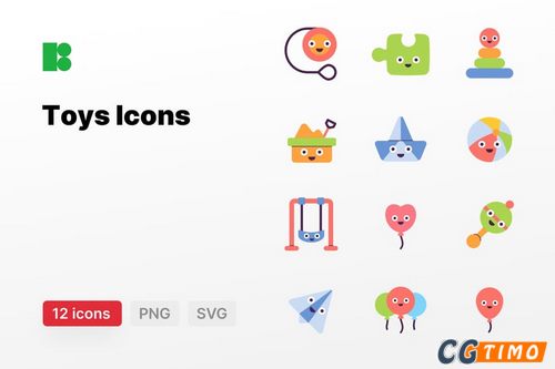 网站模板-玩具图标合集 网站模板 第1张-CGtimo