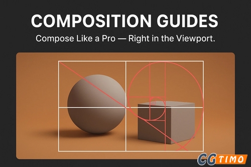 Blender插件-视窗美感构图指南工具 Composition Guides V1.3