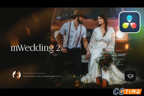 达芬奇插件-婚礼视频剪辑字幕条标题特效转场工具包 mWedding 2