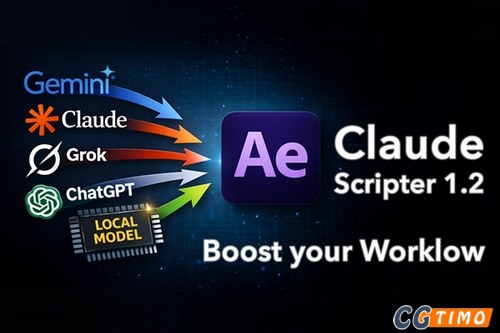 AE脚本-AI对话指令生成脚本表达式代码脚本 汉化版 Claude Scripter v1.2.1 附教程