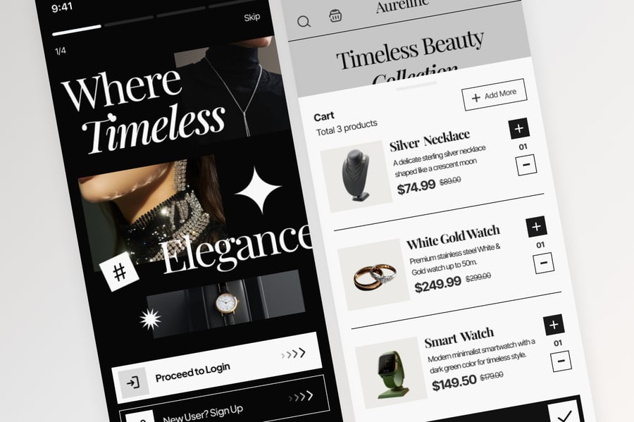 UI素材-珠宝和手表商店 – 移动应用 平面素材 第5张-CGtimo