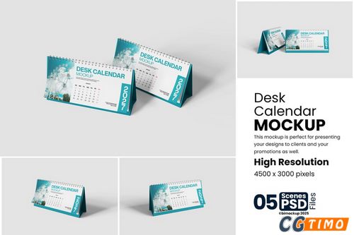 Mockups样机-桌面日历模型
