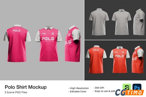 Mockups样机-Polo衫样机