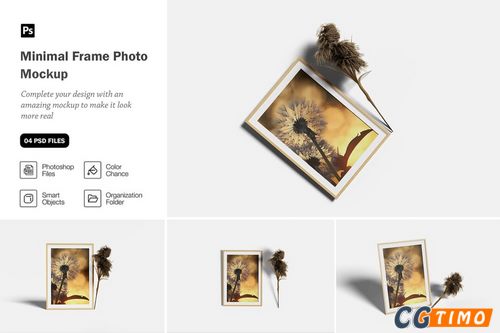 Mockups样机-简约相框照片样机
