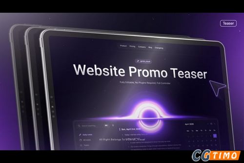 AE模板-三维透视网站在线服务应用展示动画模板 Website Promo Teaser