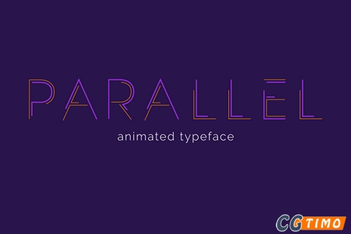 AE脚本-双平行线字体运动跟随动画脚本 Parallel  Animated Typeface v1.1.1