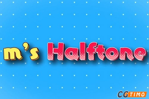 AE插件-半调风格黑白圆点填充特效插件 m’s Halftone v1.5.4 汉化版 Win/Mac