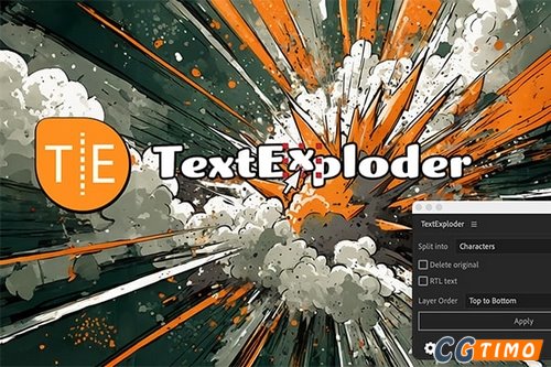 AE脚本-文字分割成单独图层脚本 TextExploder v3.0.003 汉化版 附教程