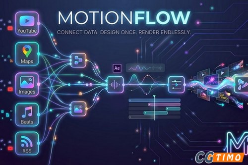 AE脚本-外部数据实时转换动态图形脚本 Motion Flow v1.0 附教程