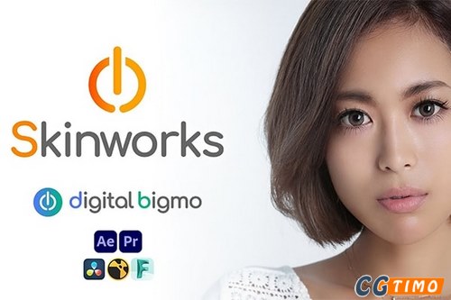 AE/PR/达芬奇插件-人像磨皮祛斑皮肤美白修饰插件 Digital Bigmo – Skinworks 2024.11.00 汉化版 Win/ Mac