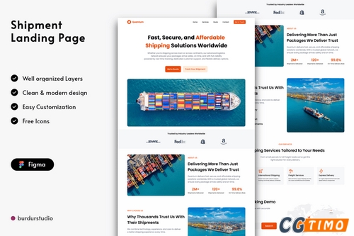 网站模板-发货登陆页面模板