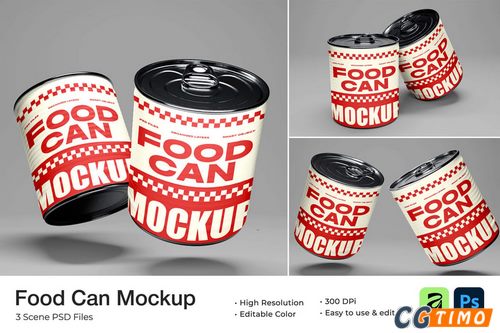 Mockups样机-食品罐模型